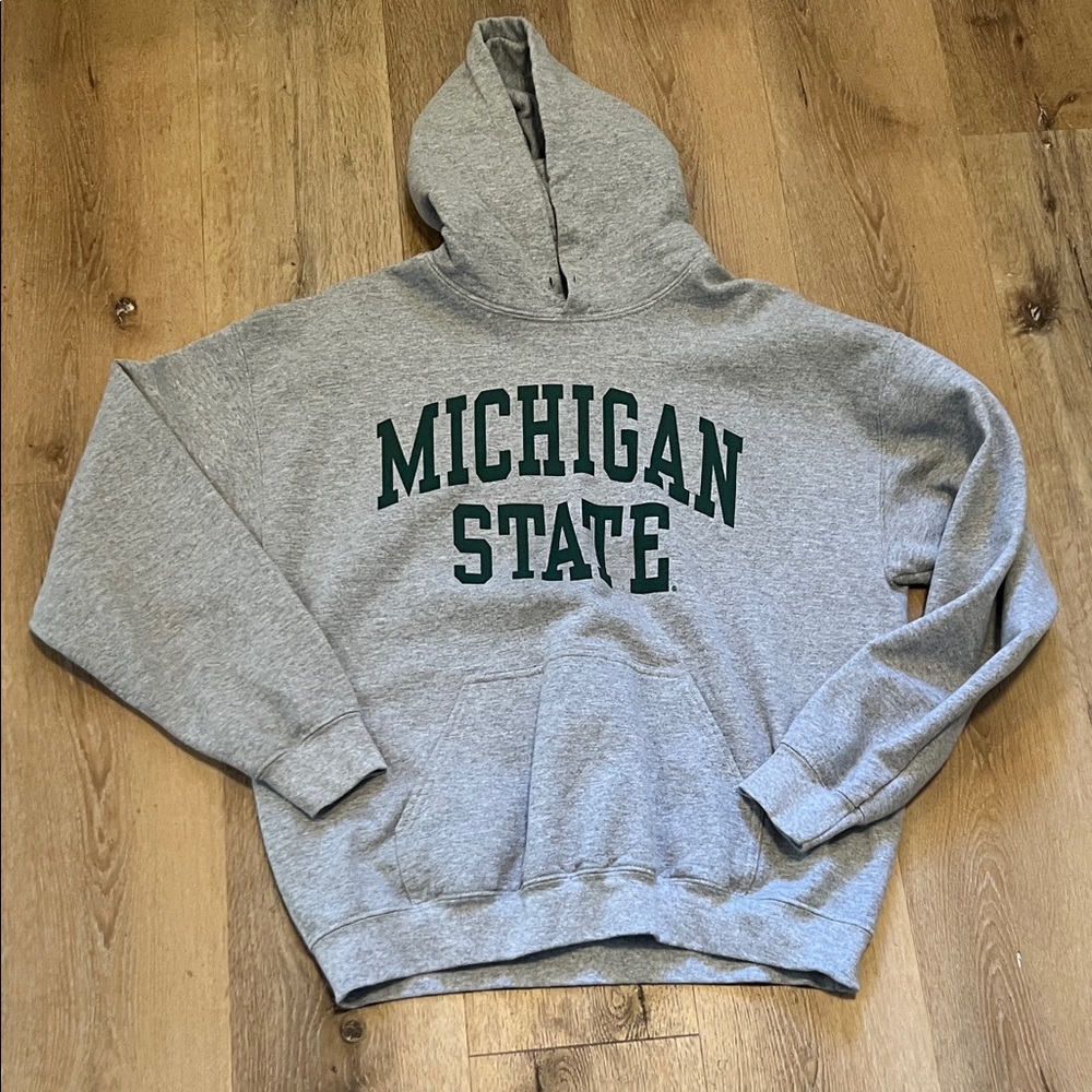 Gray Michigan State Hoodie Fanatics Large